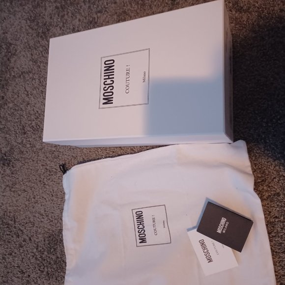 ON SALE 24HRS !!MOSCHINO VITELLO DESIGNER SNEAKERS SZ 46 - Picture 5 of 8